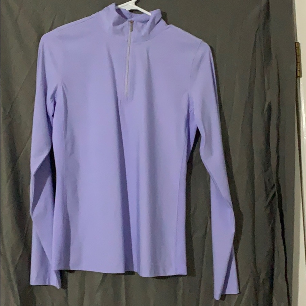 Lilac zip front Lady Hagen long sleeve pull over